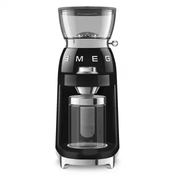 Smeg CGF03BLEU 50's stiliaus kūginis kavos malūnėlis – juodas, 150 W, 350 g talpa