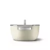 Smeg CSF2412CRM Puodas, 24 cm, Keraminė nelipni danga, Nerūdijančio plieno rankena, Matinė kreminė