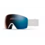 Smith Skyline Slidinės Kaukės su ChromaPop Fotochrominiu Lęšiu, White Vapor Rėmeliu ir Blue Sensor Mirror Lęšiu