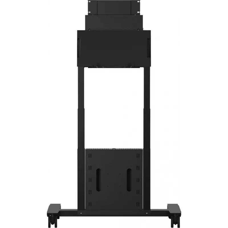 SMS Func Mobile Motorized Flipster 2 vežimėlis – juodas, iki 65 colių ekranams, skirtas Microsoft Surface Hub 2S 50 inch, Samsung Flip WM55H, Flip 2 WM55R, WM65R, WM85R