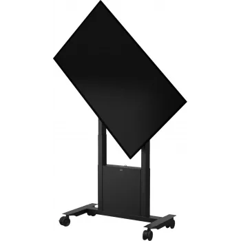SMS Func Mobile Motorized Flipster 2 vežimėlis – juodas, iki 65 colių ekranams, skirtas Microsoft Surface Hub 2S 50 inch, Samsung Flip WM55H, Flip 2 WM55R, WM65R, WM85R