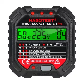 Kištukinio lizdo testeris su skaitmeniniu ekranu Habotest HT107D
