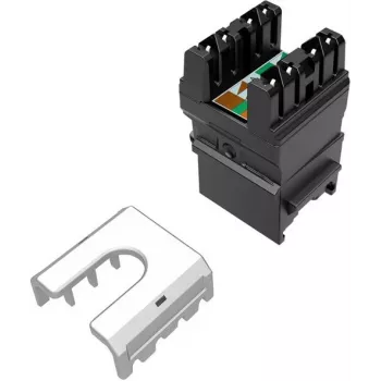 SOLARIX Cat.6 UTP RJ45 Tool-Free Keystone Jack, juodas