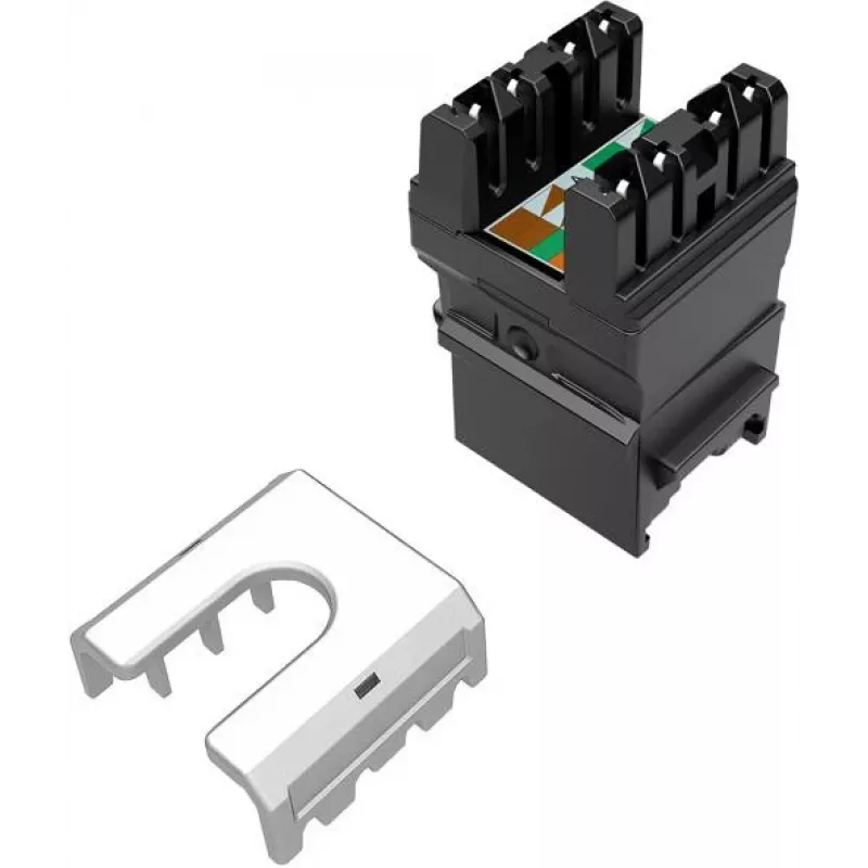 SOLARIX Cat.6 UTP RJ45 Tool-Free Keystone Jack, juodas