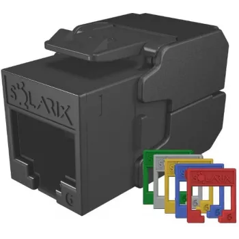SOLARIX Cat.6 UTP RJ45 Tool-Free Keystone modulis, juodas (RAL 9005)
