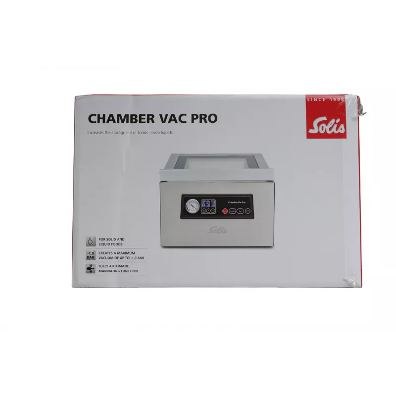 Solis Chamber Vac Pro (Type 5702) kamerinis vakuuminis pakuotojas S0136, 950 mbar, 350 W, nerūdijantis plienas