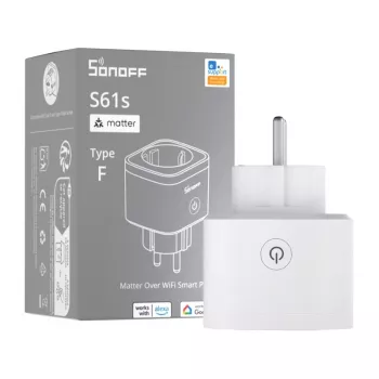 SONOFF S61s „Matter“ išorinis kištukas per Wi-Fi