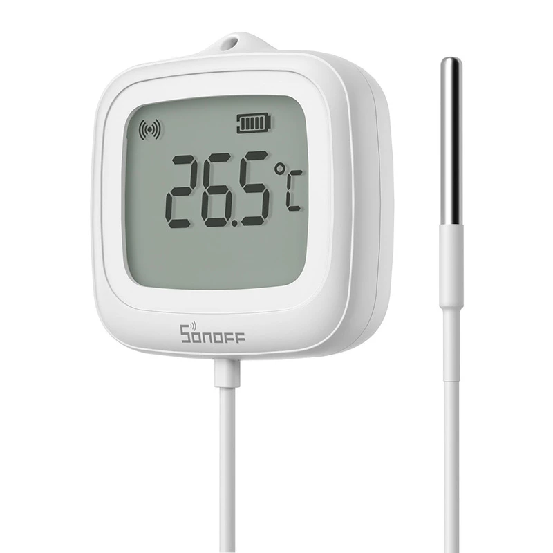 Sonoff SNZB-02LD Zigbee 3.0 LCD temperatūros jutiklis su išoriniu zondu