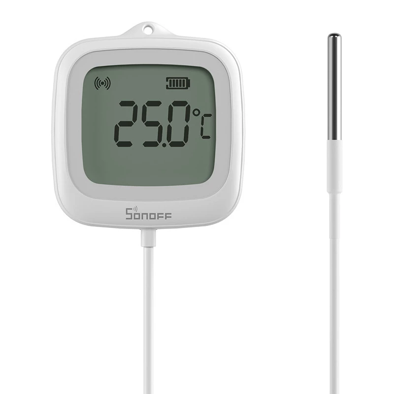 Sonoff SNZB-02LD Zigbee 3.0 LCD temperatūros jutiklis su išoriniu zondu