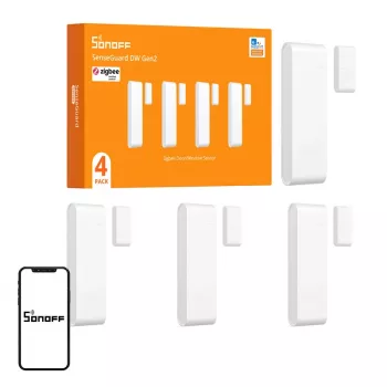 SONOFF SNZB-04PR2 langų ir durų jutiklis, 4 vienetų pakuotė