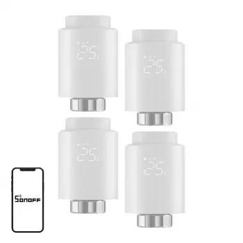 SONOFF ZigBee TRVZB termostatinė galvutė, 4 vnt. pakuotė