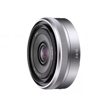 Sony SEL16F28S.SYX E-Mount 16mm f/2.8 plačiakampis pirminis objektyvas (APS-C, juodas)