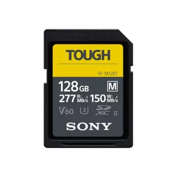 Sony SF-M256T TOUGH UHS-II SDXC atminties kortelė 256GB V60 U3 277MB/s skaitymas 150MB/s rašymas, atspari vandeniui, dulkėms, smūgiams
