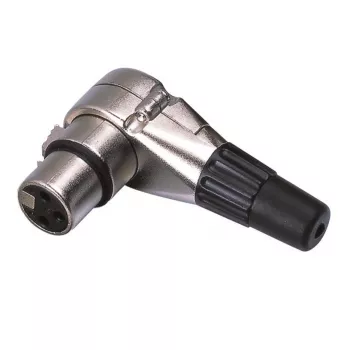 Soundsation GO-LINK SXLR034F-B 3 kontaktų XLR moteriška jungtis, litavimui, juoda, 25 vnt. pakuotė