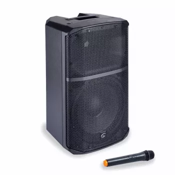 Soundsation Provibe 10AIR Aktyvus 10 colių 2 krypčių PA garsiakalbis su Bluetooth ir USB MP3 grotuvu, 300W RMS, juodas
