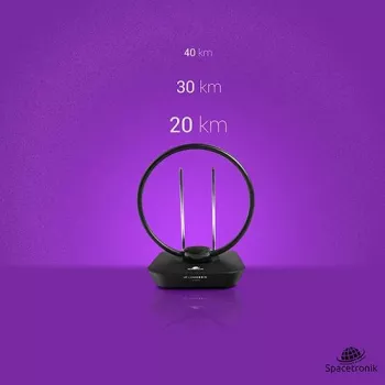 Spacetronik Locus vidaus DVB-T2 antena su 45 dB stiprintuvu ir maitinimo šaltiniu