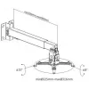 Spacetronik SPA-P01B Universalus projektoriaus laikiklis 2-in-1 luboms/sienai, 15 kg, plienas, juodas