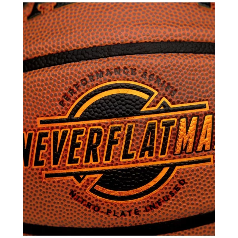 Spalding Neverflat Max krepšinio kamuolys, ruda, 7 dydis