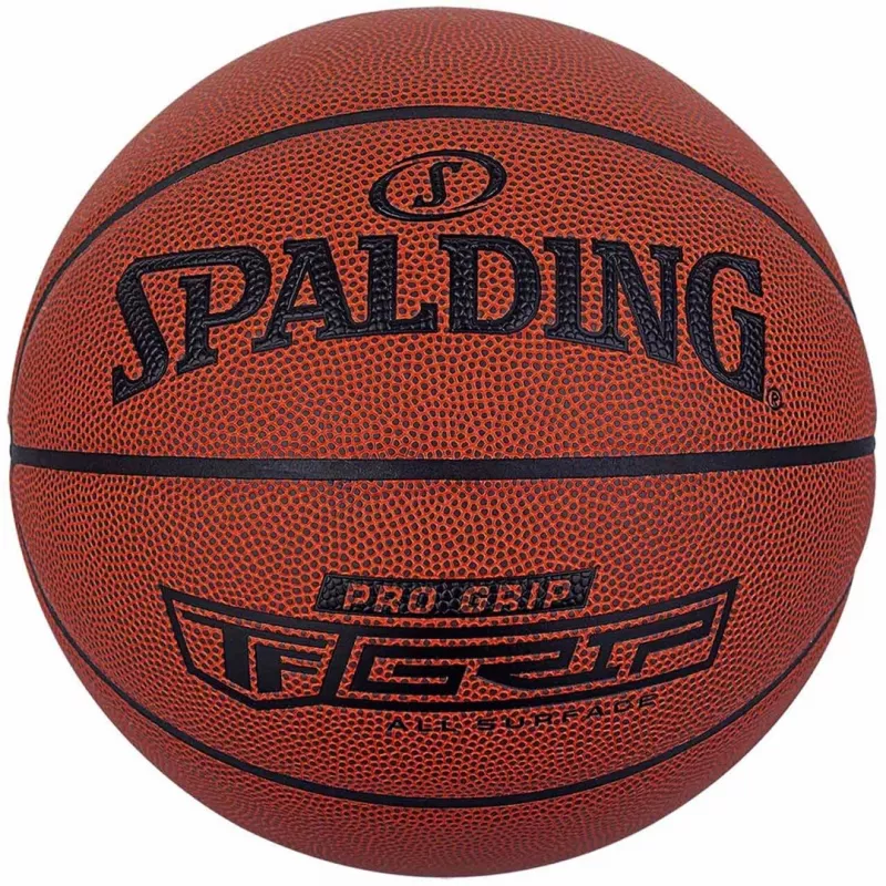 Spalding Pro Grip krepšinio kamuolys, 7 dydis – vidaus ir lauko, kompozitinė oda, gilūs grioveliai, 8 skydelių