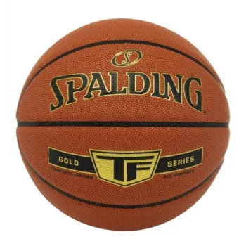 Spalding TF Gold krepšinio kamuolys patalpoms ir laukui – oficialus 7 dydis, kompozitinė oda, patobulintas sukibimas, gilūs grioveliai, oranžinė