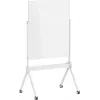 SpeaKa Professional stiklinė magnetinė lenta SP-MMW-001 904 x 1103 mm, balta, su padėklu ir magnetais ant ratukinio stovo SP-13324624