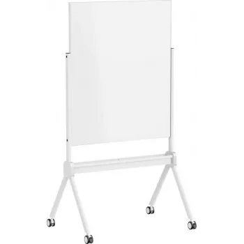 SpeaKa Professional stiklinė magnetinė lenta SP-MMW-001 904 x 1103 mm, balta, su padėklu ir magnetais ant ratukinio stovo SP-13324624