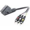 SpeaKa Professional SCART į 3x RCA Composite AV kabelis, 2m, juodas SP-7869848