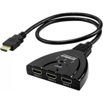 SpeaKa Professional SP-HDSW-200 3 prievadų HDMI perjungiklis 8K UHD 7680x4320 pikselių