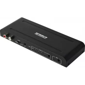 SpeaKa Professional SP-HSU-300 4 portų HDMI perjungiklis su ARC, 4K UHD, HDMI 2.0, HDCP 2.2, HDR, CEC, metalinis korpusas SP-14521632