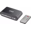 SpeaKa Professional SP-SW-200 4x2 Toslink perjungiklis su nuotolinio valdymo pultu, aliuminio korpusas