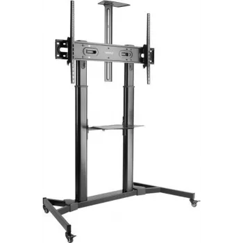 SPEAKA PROFESSIONAL SP-TVC-600 TV vežimėlis 60 inch-100 inch ekranams, reguliuojamo aukščio, 100 kg apkrova, fiksuojami ratukai, juodas SP-10446752