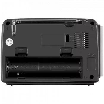 Nešiojamas garsiakalbis SVEN SRP-150, pilka (3W, Bluetooth, FM/AM/SW, USB, microSD, žibintuvėlis, baterija)