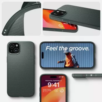 Spigen Liquid Air Dėklas, skirtas iPhone 15 – Abyss Green