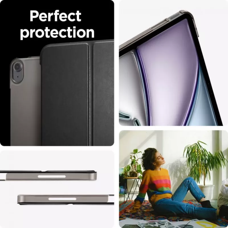 Spigen Smart Fold Case, skirtas iPad Air 13 inch (2024) - juoda