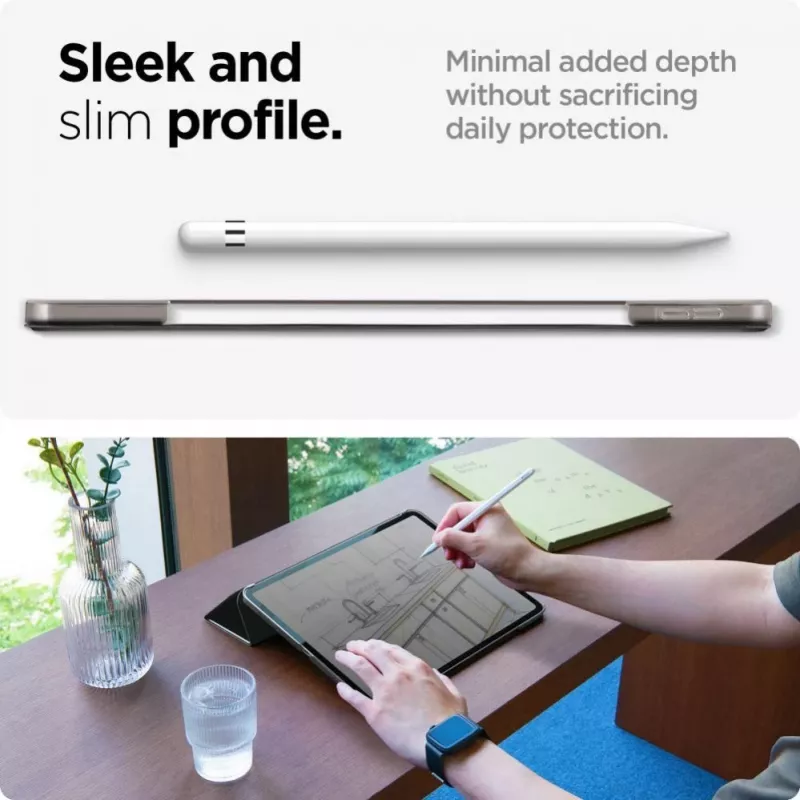 Spigen Smart Fold Case, skirtas iPad Air 13 inch (2024) - juoda