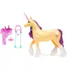 SPINMASTER Unicorn Academy – Einhorn Leaf (28 cm, su tikrais karčiais ir uodega, nuimama kamanomis, balnu ir šepetėliu)