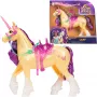SPINMASTER Unicorn Academy – Einhorn Leaf (28 cm, su tikrais karčiais ir uodega, nuimama kamanomis, balnu ir šepetėliu)