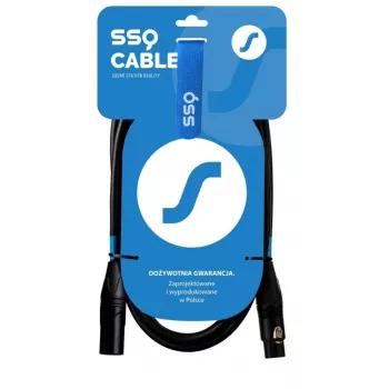 SSQ Cable XX1 - XLR-XLR mikrofono laidas, 1 metras, juoda