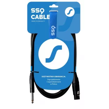 SSQ Cable XZJM1 - 6.35mm TS Kištukas į XLR 3 Kontaktų Lizdą Garso Kabelis, 1m, Juodas