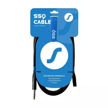 SSQ JSG5 - 3,5 mm lizdo į 6,3 mm lizdo stereo garso kabelis, 5 m, juodas