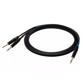 SSQ JSJM2 SS-1453 Laidas Jack Stereo - 2x Jack Mono 2 m Juodas