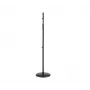SSQ MS2 Tiesus Mikrofono Stovas – Juodas, 900-1600 mm, Apvalus Ketaus Pagrindas