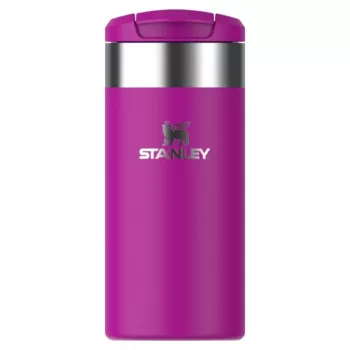 STANLEY 1913 AeroLight Transit Mug 0,35L purpurinis - Thermos dvigubos sienelės vakuuminė izoliuota kelioninė puodelė, nesandarus DrinkLock dangtelis, 6h karštas / 12h šaltas, itin lengvas nerūdijantis plienas