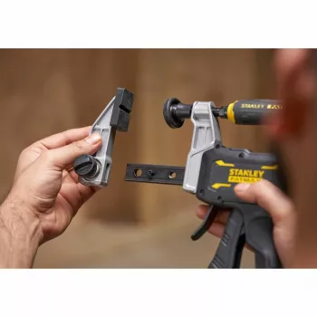 STANLEY FATMAX FMHT83008-0 sunkiojo darbo F tipo spaustuvas 460 mm su greito atlaisvinimo funkcija, juoda/pilka/geltona