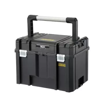 Stanley FATMAX PRO-STACK Tool Hard Case, 22L, IP54, juoda su geltonais akcentais