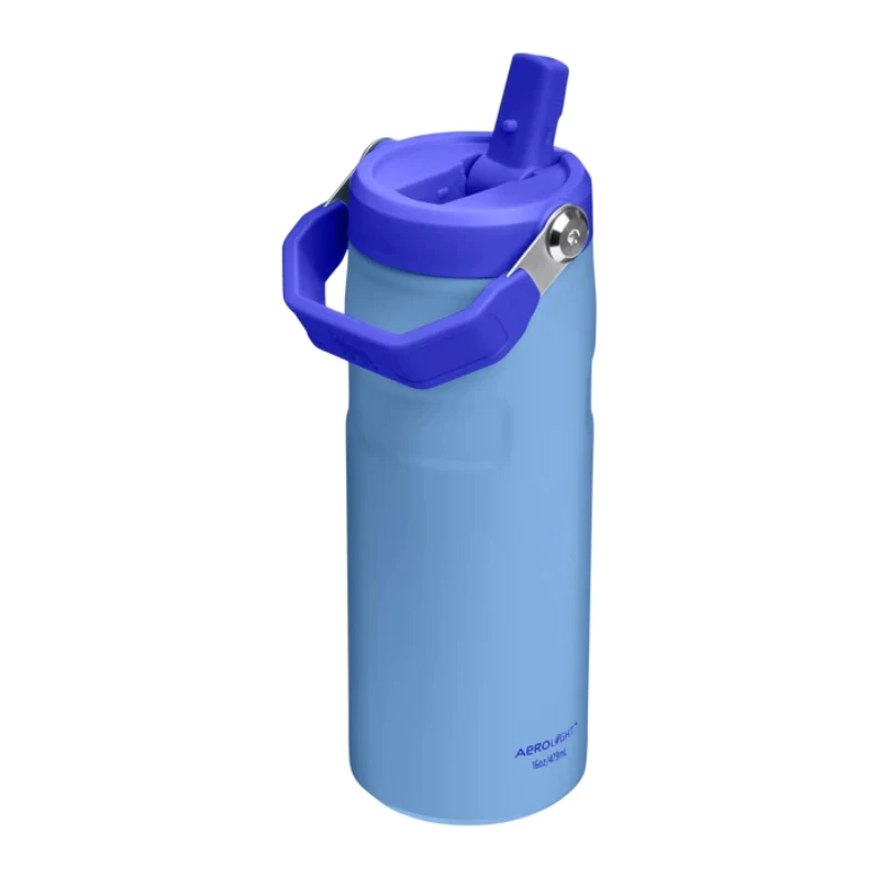 STANLEY IceFlow Bottle Flip Straw 2.0 0,47 l šviesiai mėlyna termosas su šiaudeliu