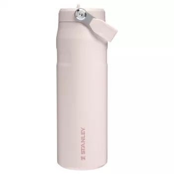 STANLEY IceFlow Bottle Flip Straw 2.0 0,71 L šviesiai rožinė (Guava) - 24oz daugkartinio naudojimo nerūdijančio plieno vandens butelis su atlenkiamu šiaudeliu, dvigubos sienelės vakuuminė izoliacija, nesandarus, BPA-free, galima plauti indaplovėje