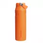 STANLEY IceFlow Bottle Flip Straw 2.0 1,06L oranžinė - sandarus flip straw dangtelis, dvigubos sienelės vakuuminė izoliacija, nerūdijančio plieno termosas