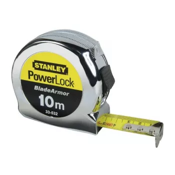 STANLEY Micro Powerlock 10m kabelių būgnas – 4 Schuko lizdai, IP44, terminė apsauga, 3G1,5 mm² H05VV-F, 3500W išvyniotas