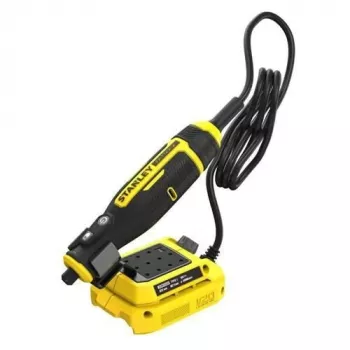 STANLEY SFMCE030B-XJ mini šlifuoklis 130W su reguliuojamu greičiu, 25 priedais ir lanksčiuoju velenu